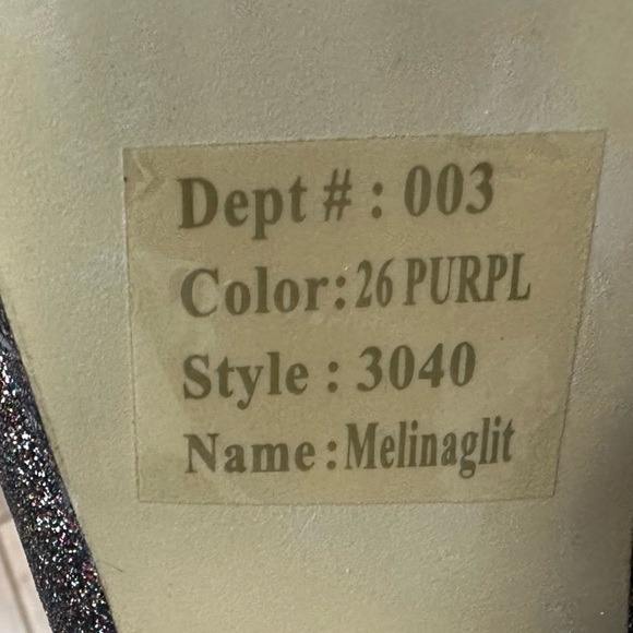 STEVE MADDEN MELINA GLITTER PLATFORM STILETTO HEELS. WOMEN SIZE 6.5 - Picture 5 of 6